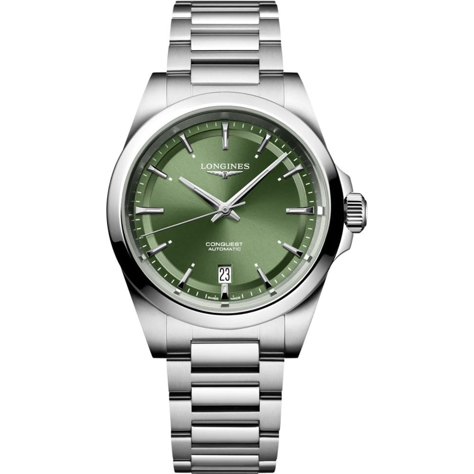 Longines Men's CONQUEST 38mm Sunray Green Dial Automatic Watch