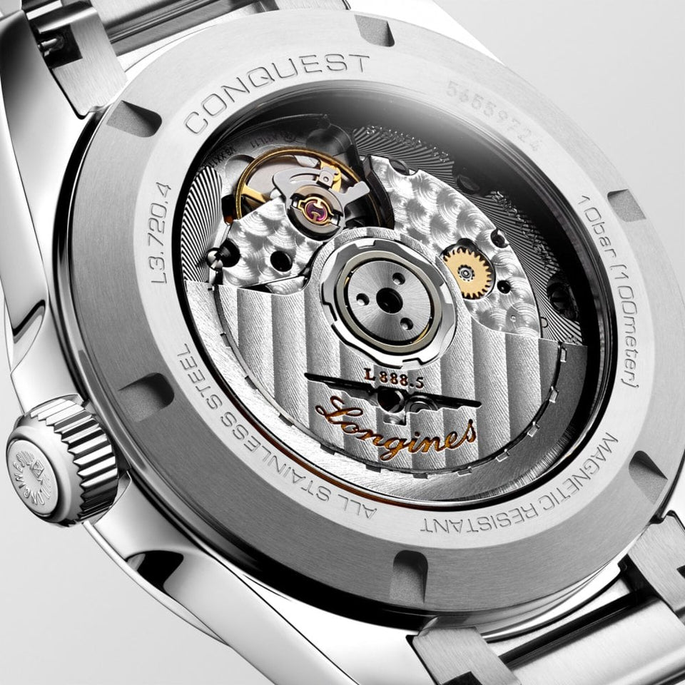 Longines Men's CONQUEST 38mm Sunray Silver Dial Automatic Watch