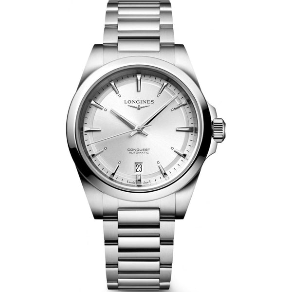 Longines Men's CONQUEST 38mm Sunray Silver Dial Automatic Watch