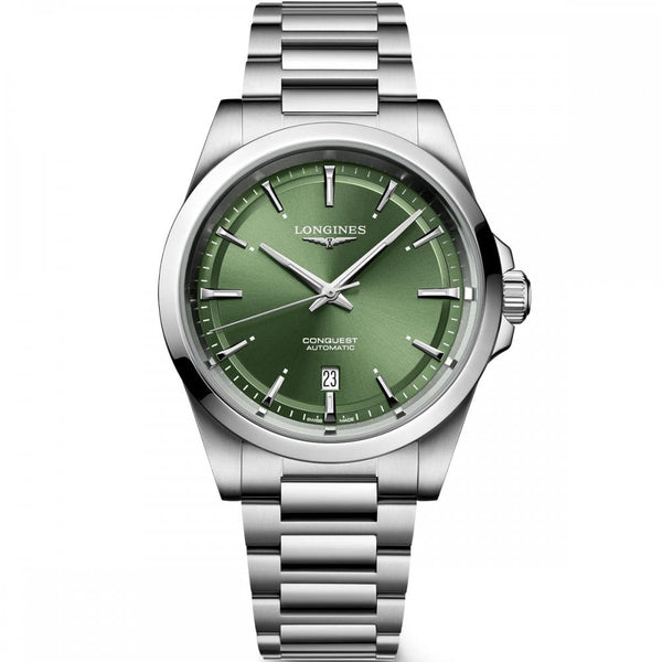 Longines Men's CONQUEST 41mm Green Dial Automatic Watch