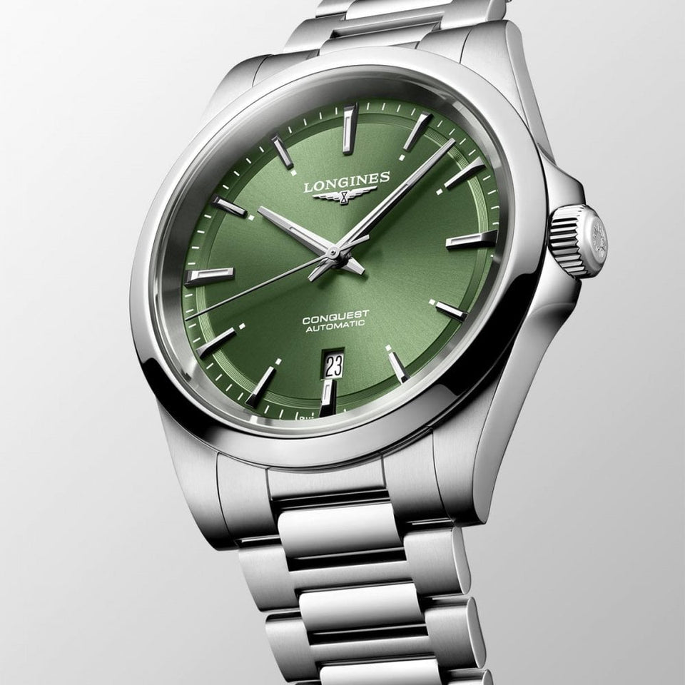 Longines Men's CONQUEST 41mm Green Dial Automatic Watch
