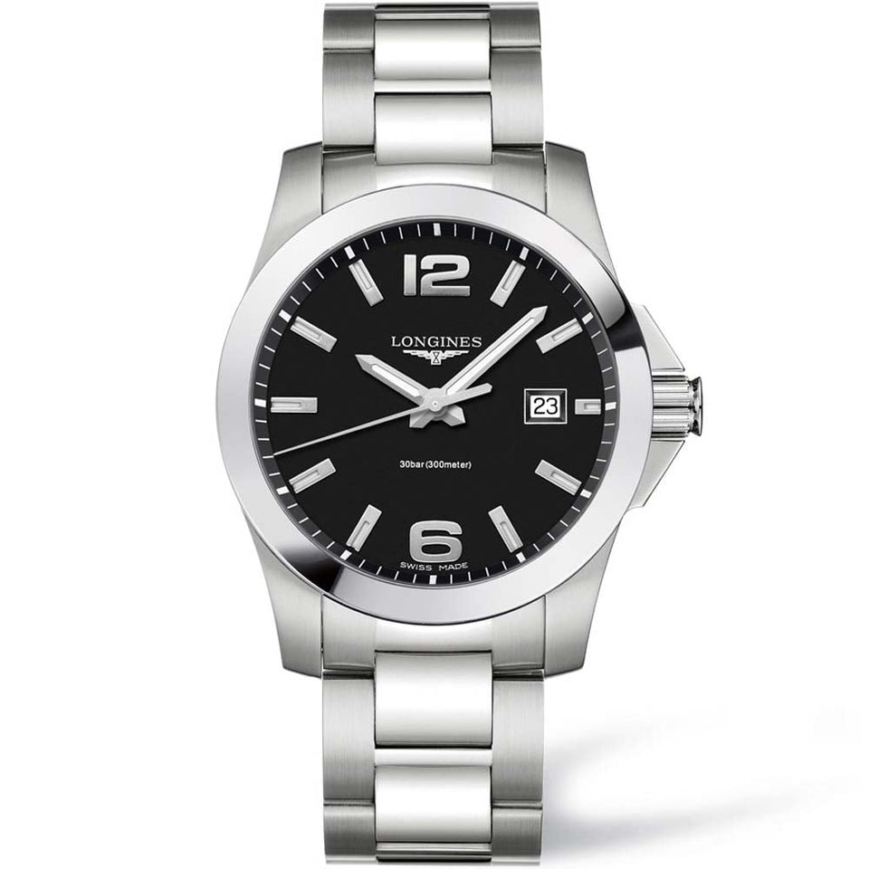 Longines Men's CONQUEST 41mm Quartz Watch | Black