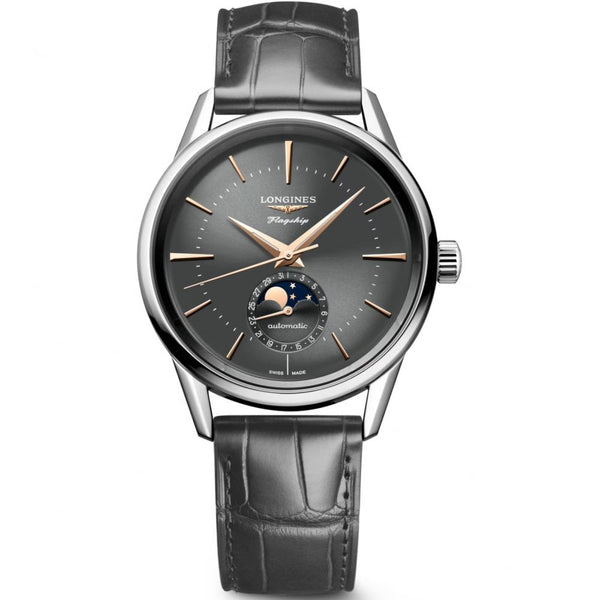 Longines Men's FLAGSHIP HERITAGE Moonphase 38.5mm Automatic Watch