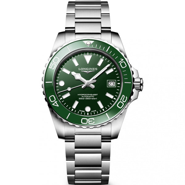 Longines Men's Hydroconquest 39mm Automatic Green Dial Watch