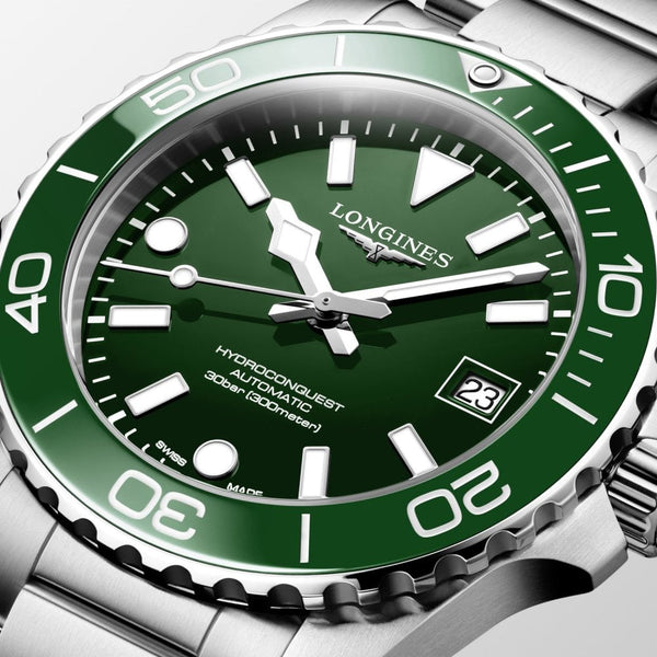 Longines Men's Hydroconquest 39mm Automatic Green Dial Watch