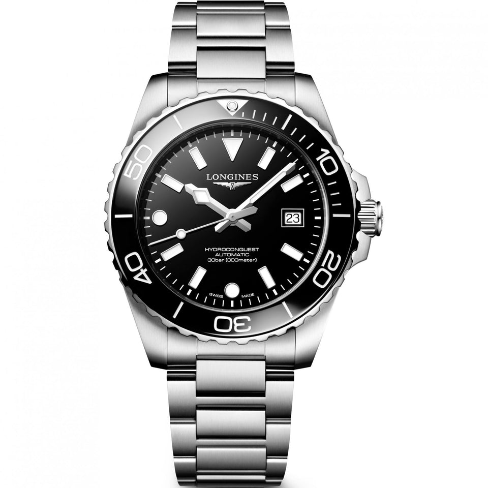 Longines Men's Hydroconquest 42mm Automatic Black Dial Watch