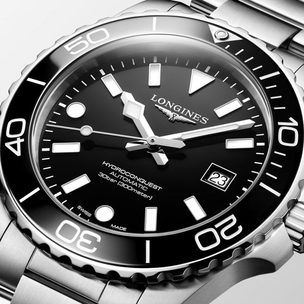Longines Men's Hydroconquest 42mm Automatic Black Dial Watch