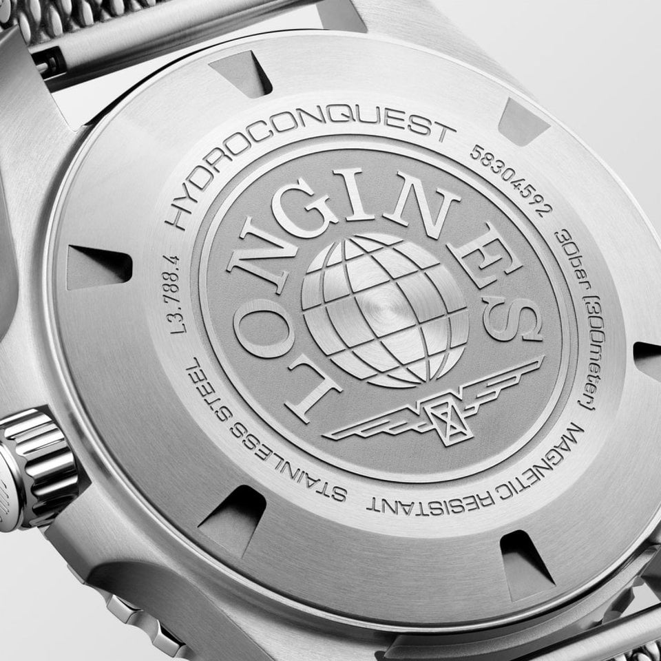 Longines Men's Hydroconquest 42mm Automatic Blue Dial Mesh Bracelet Watch