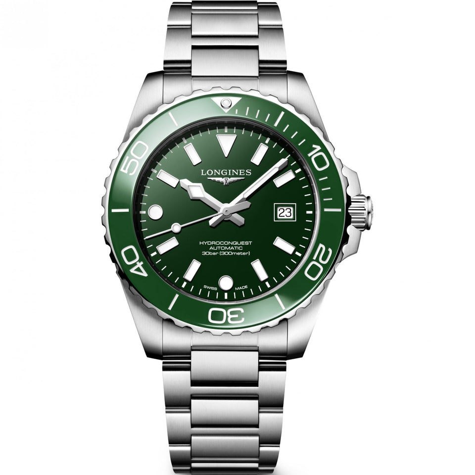 Longines Men's Hydroconquest 42mm Automatic Green Dial Watch