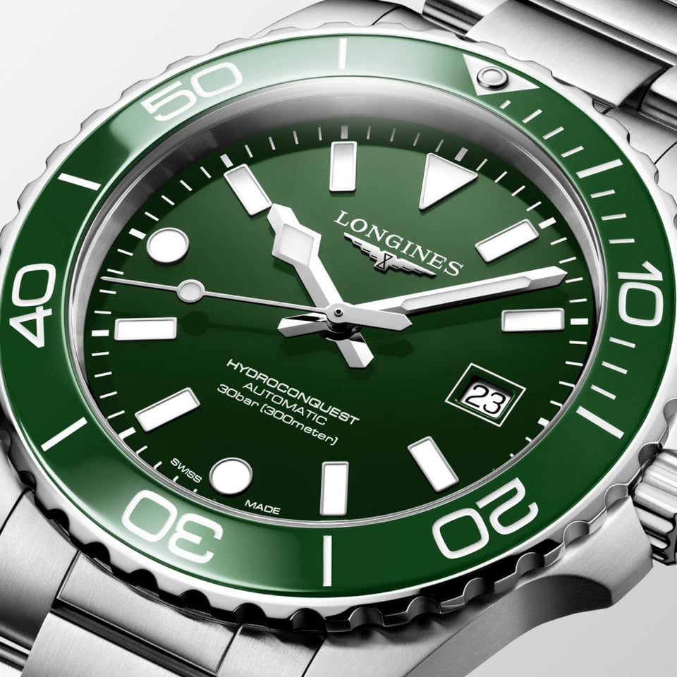 Longines Men's Hydroconquest 42mm Automatic Green Dial Watch