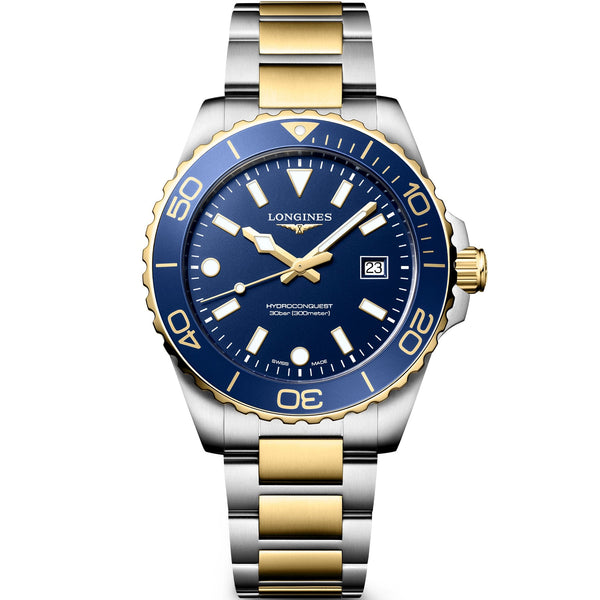 Longines Men's Hydroconquest 42mm Two Tone & Blue Quartz Watch