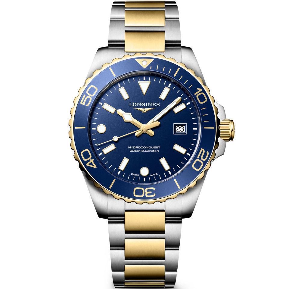 Longines Men's Hydroconquest 42mm Two Tone & Blue Quartz Watch