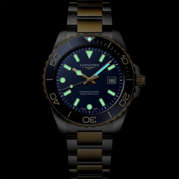 Longines Men's Hydroconquest 42mm Two Tone & Blue Quartz Watch