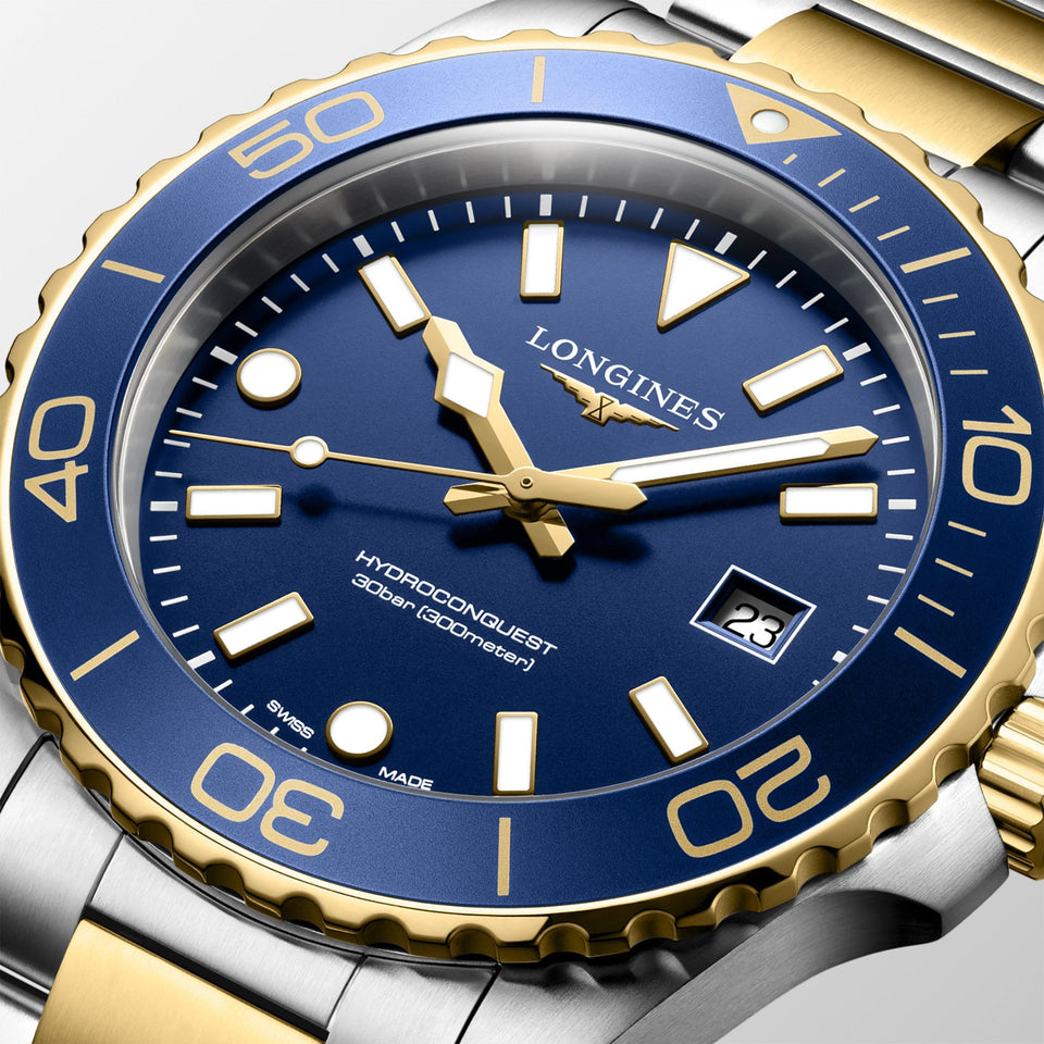 Longines Men's Hydroconquest 42mm Two Tone & Blue Quartz Watch