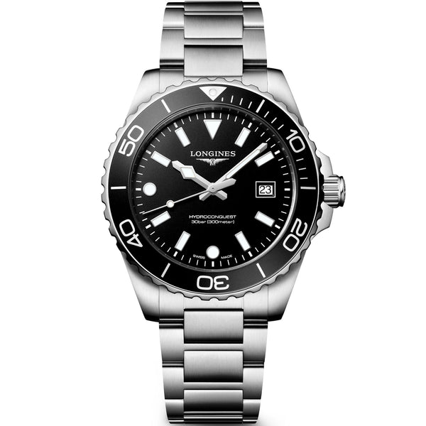 Longines Men's Hydroconquest Black 42mm Quartz Watch
