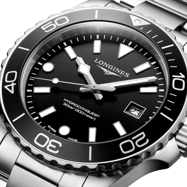 Longines Men's Hydroconquest Black 42mm Quartz Watch