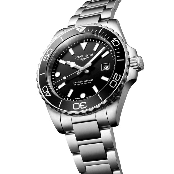 Longines Men's Hydroconquest Black 42mm Quartz Watch
