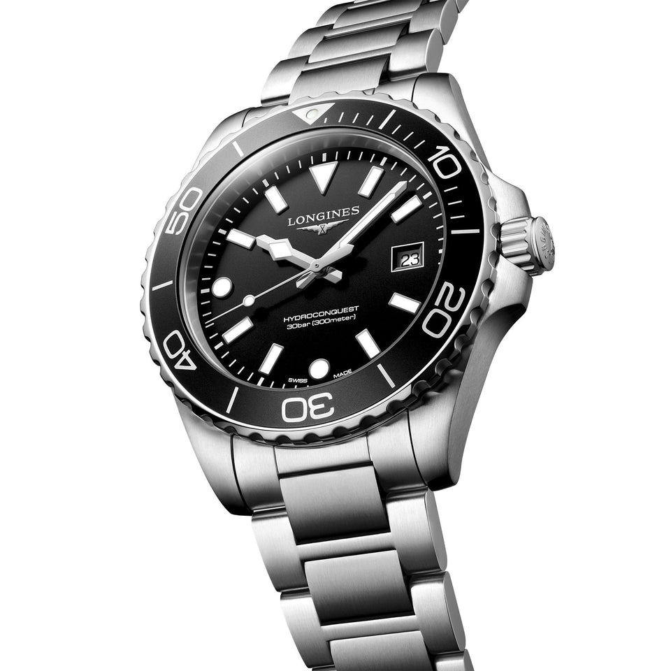Longines Men's Hydroconquest Black 42mm Quartz Watch