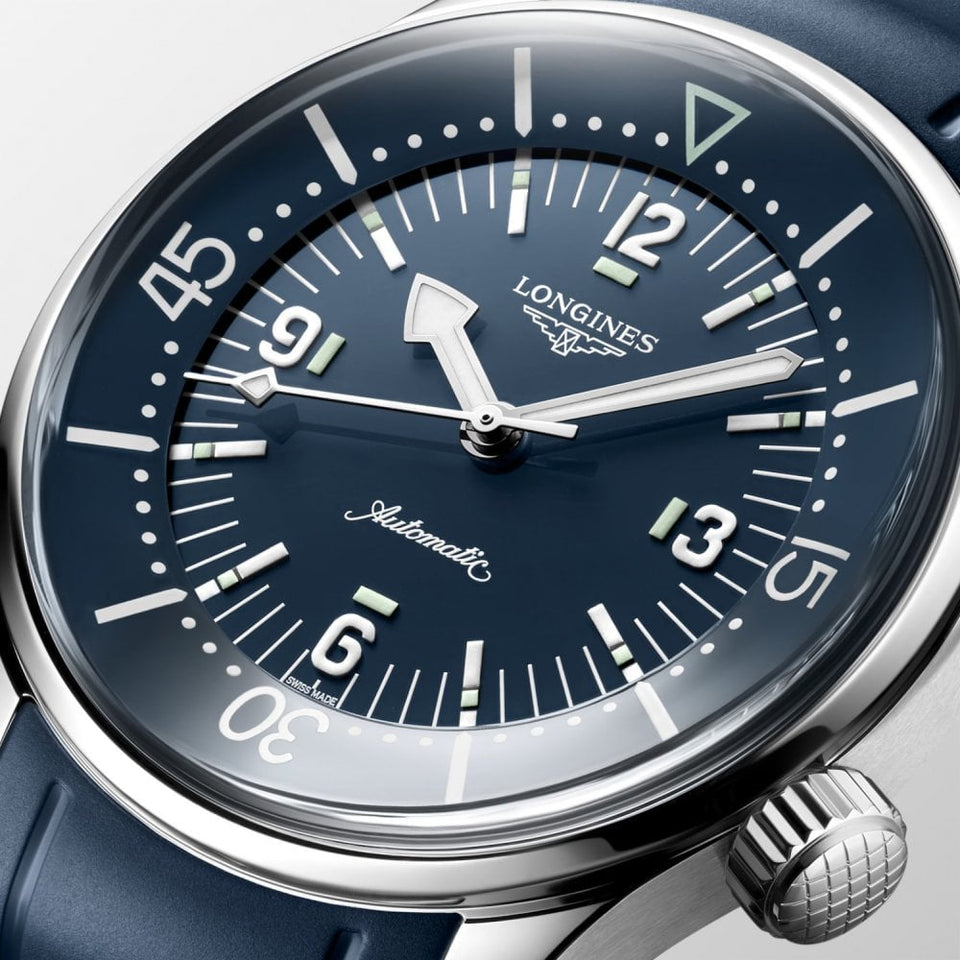 Longines Men's LEGEND DIVER 39mm Automatic Blue Strap Watch
