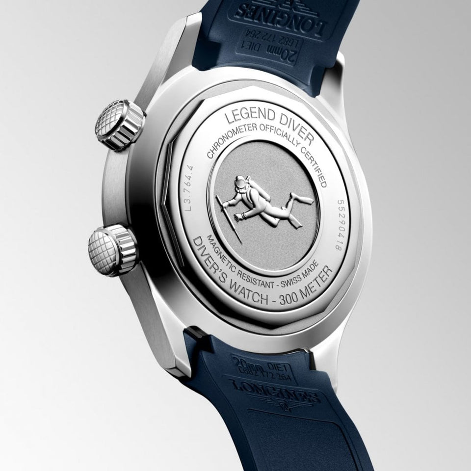 Longines Men's LEGEND DIVER 39mm Automatic Blue Strap Watch