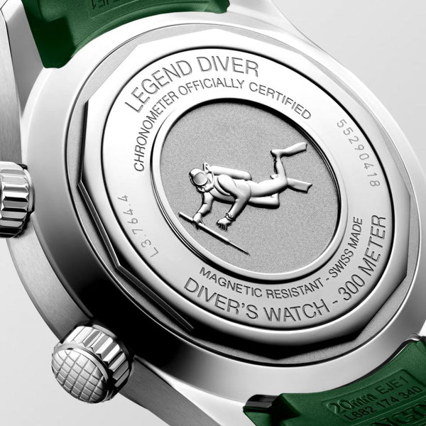 Longines Men's Legend Diver 39mm Automatic Green Watch
