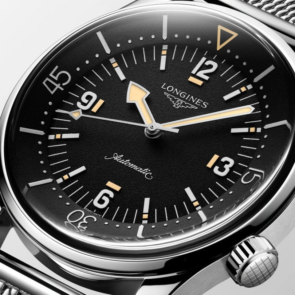 Longines Men's Legend Diver 59 42mm Automatic Mesh Bracelet Watch