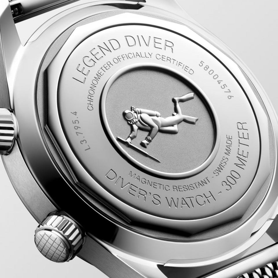 Longines Men's Legend Diver 59 42mm Automatic Mesh Bracelet Watch