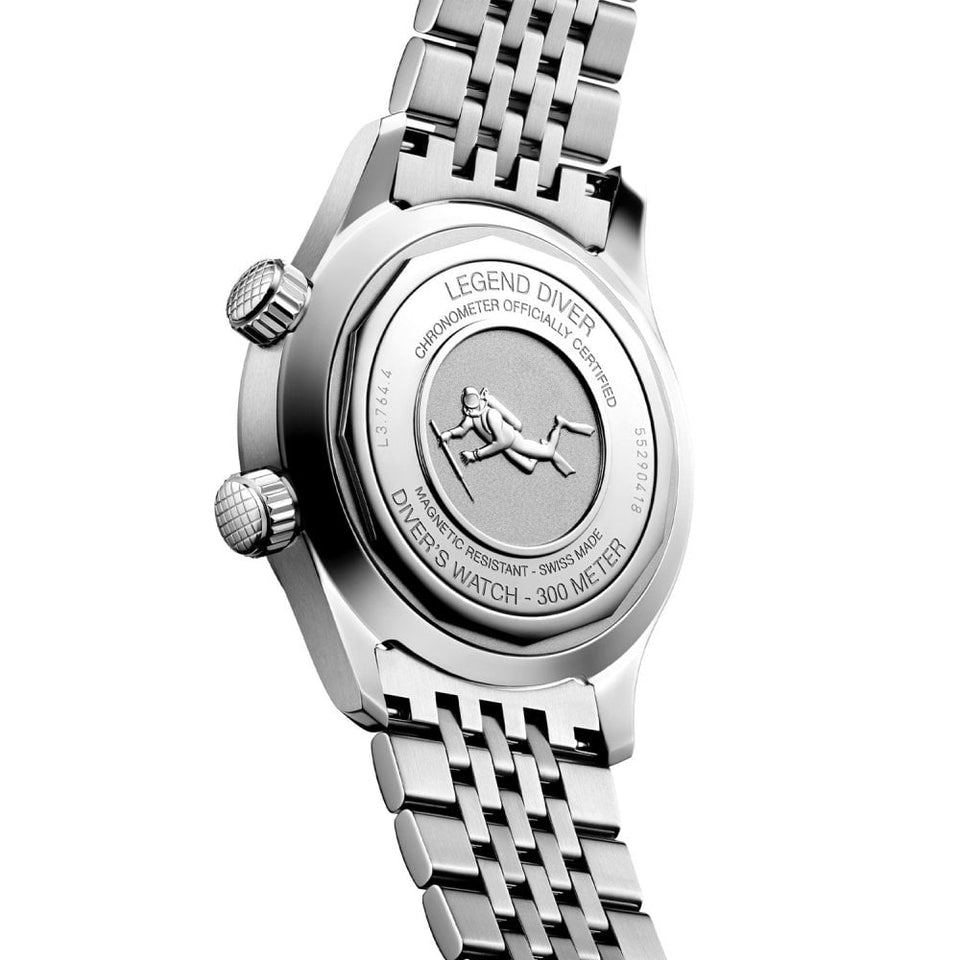 Longines Men's LEGEND DIVER Grey Dial 39mm Automatic Watch
