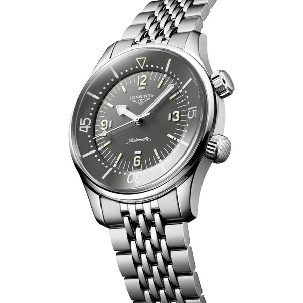 Longines Men's LEGEND DIVER Grey Dial 39mm Automatic Watch