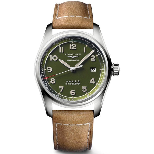 Longines Men's SPIRIT 40mm Green Dial Watch