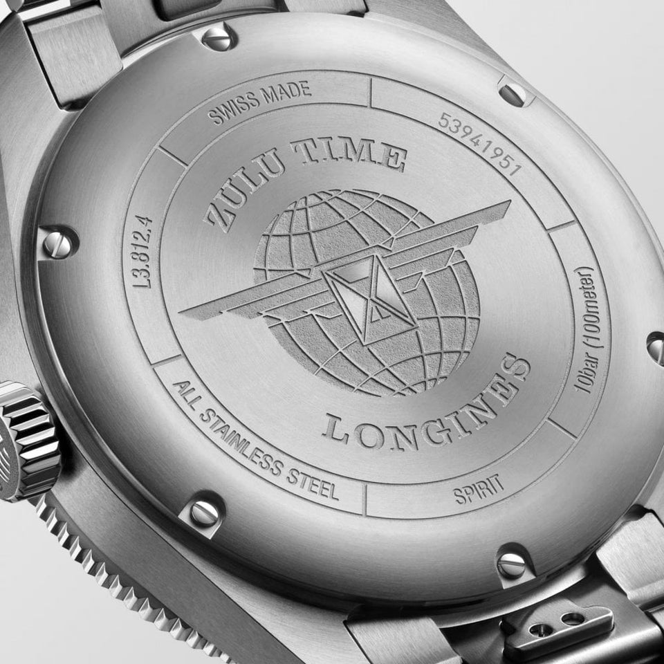 Longines Men's SPIRIT ZULU TIME 42mm Ceramic Bezel Watch