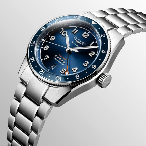 Longines SPIRIT ZULU TIME 39mm GMT Watch | Blue Dial