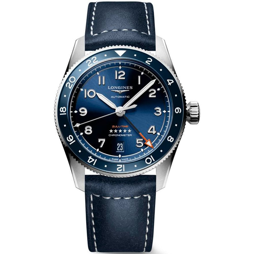 Longines SPIRIT ZULU TIME 39mm GMT Watch | Blue Dial