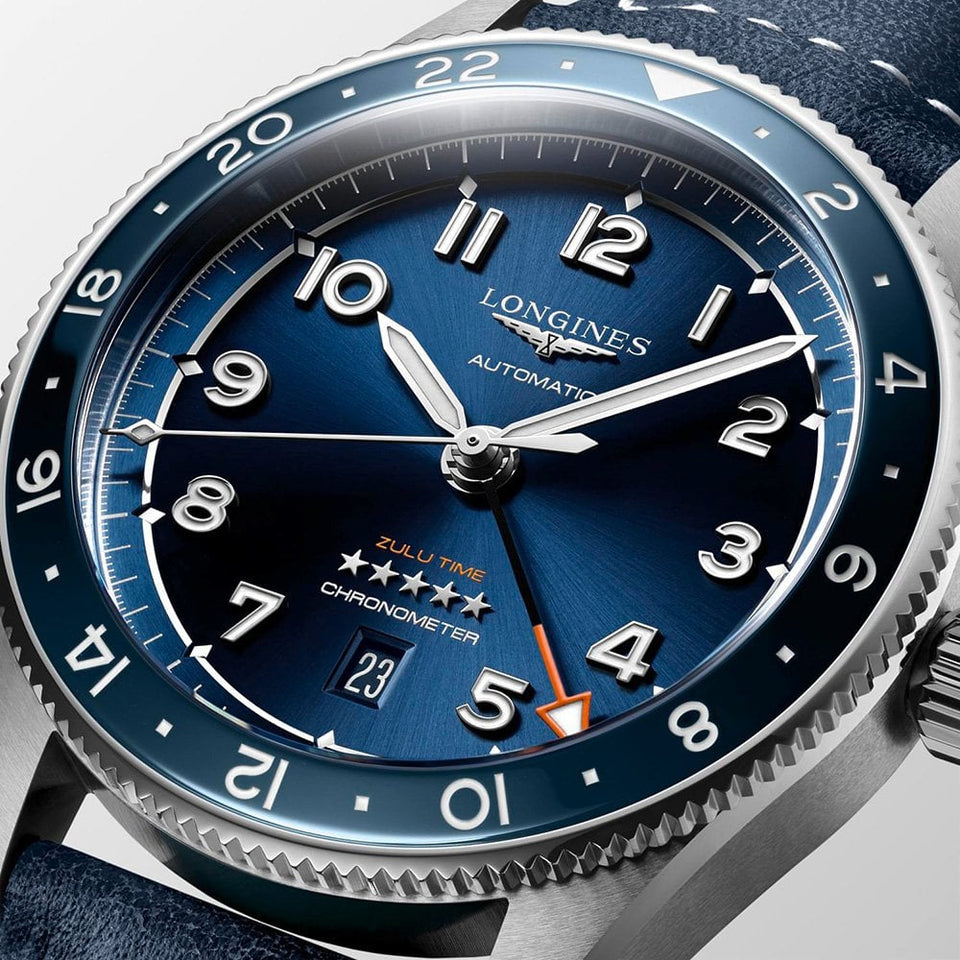 Longines SPIRIT ZULU TIME 42mm Gent's GMT Watch | Blue Dial