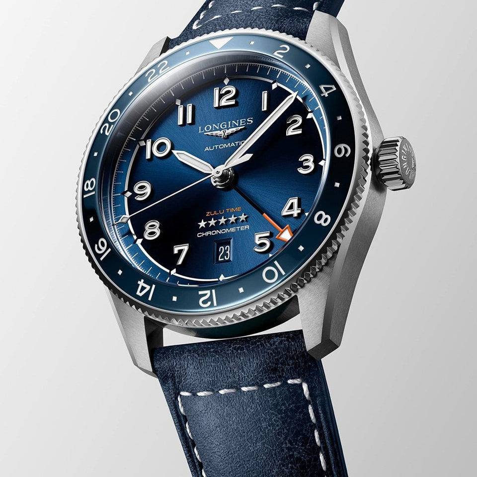 Longines SPIRIT ZULU TIME 42mm Gent's GMT Watch | Blue Dial