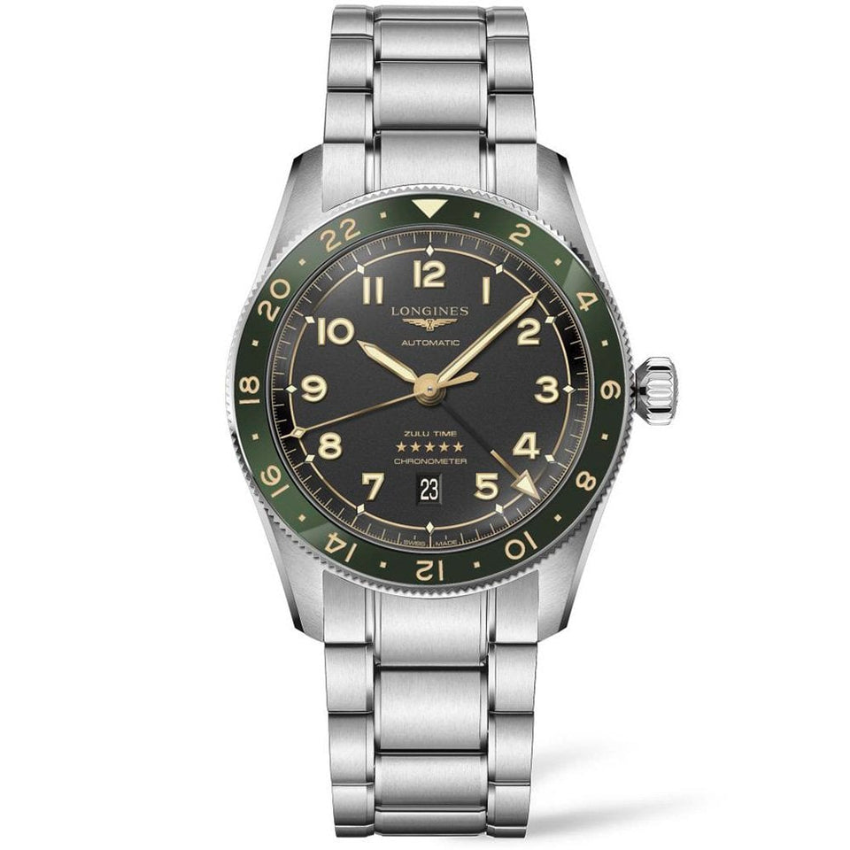 Longines SPIRIT ZULU TIME 42mm GMT Watch | Anthracite Dial