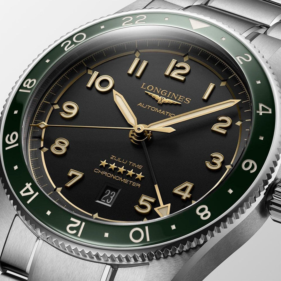 Longines SPIRIT ZULU TIME 42mm GMT Watch | Anthracite Dial