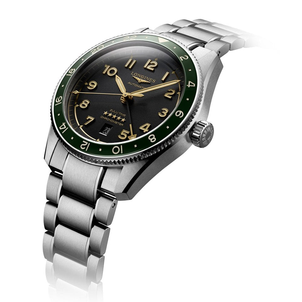 Longines SPIRIT ZULU TIME 42mm GMT Watch | Anthracite Dial