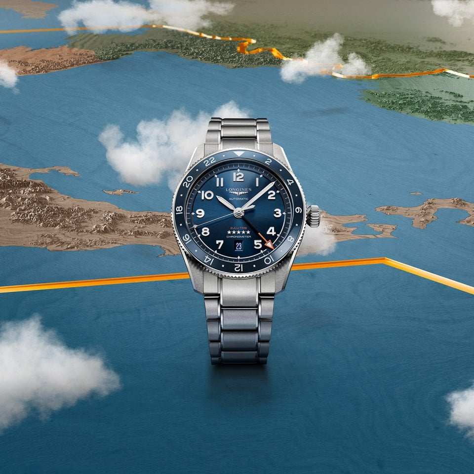 Longines SPIRIT ZULU TIME 42mm GMT Watch | Blue Dial