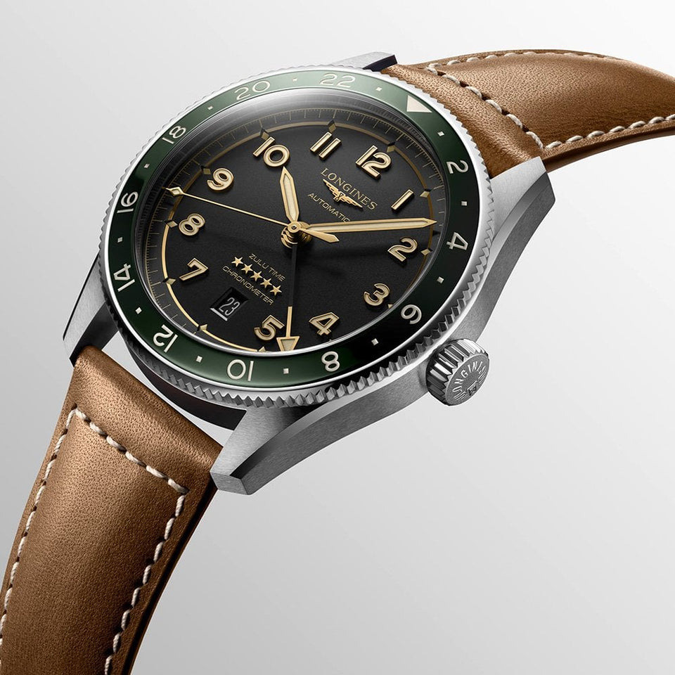 Longines SPIRIT ZULU TIME 42mm Men's GMT Watch | Anthracite Dial