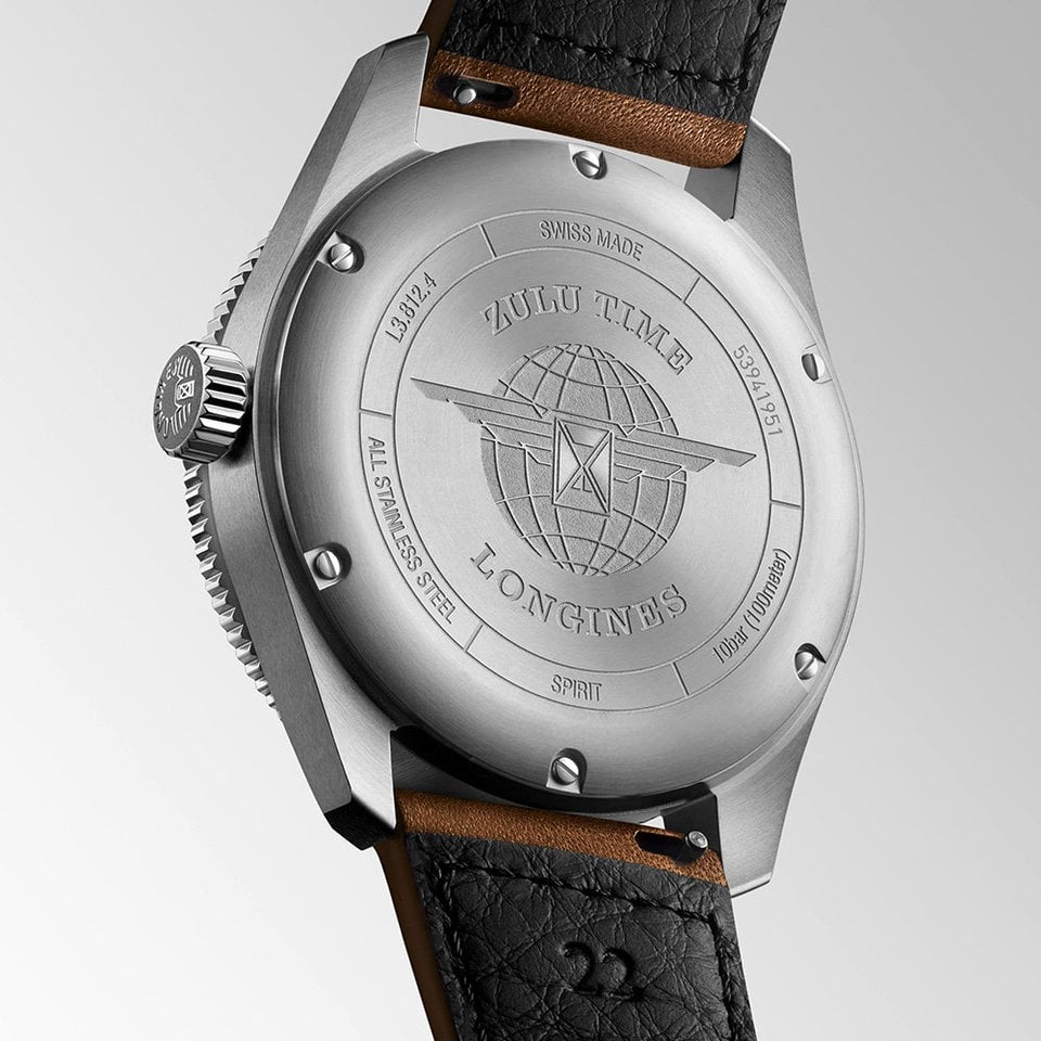 Longines SPIRIT ZULU TIME 42mm Men's GMT Watch | Anthracite Dial