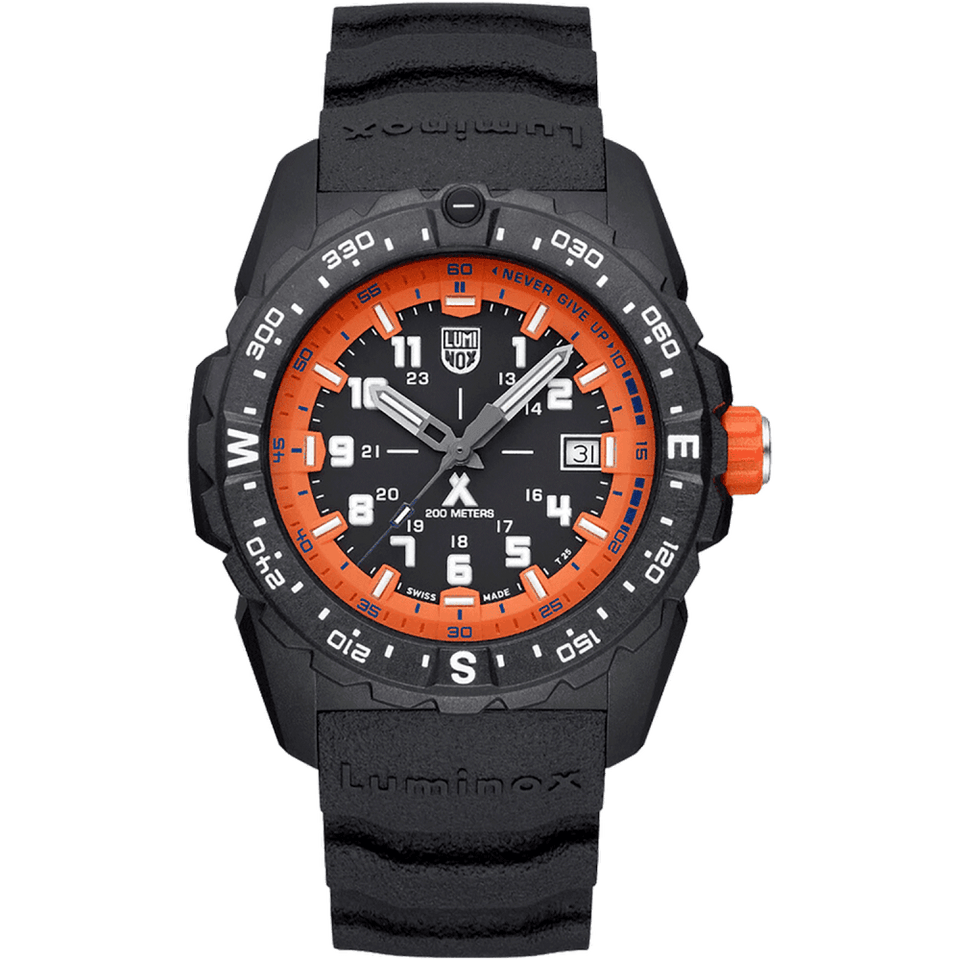 Luminox Bear Grylls Mountain 43mm Orange Dial Watch