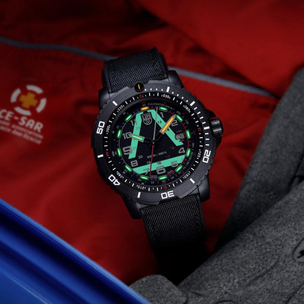 Luminox ICE-SAR 1080 Series Black Dial Textile Finish Strap Watch