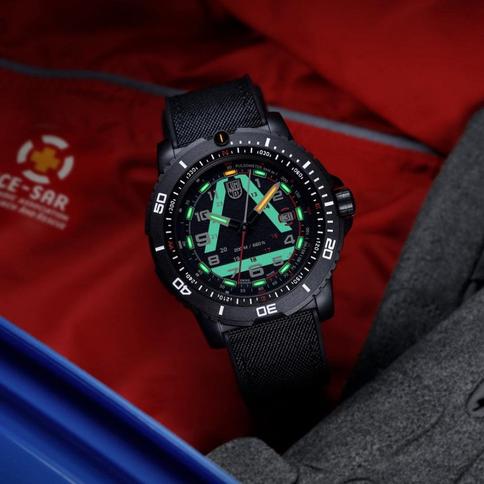 Luminox ICE-SAR 1080 Series Black Dial Textile Finish Strap Watch