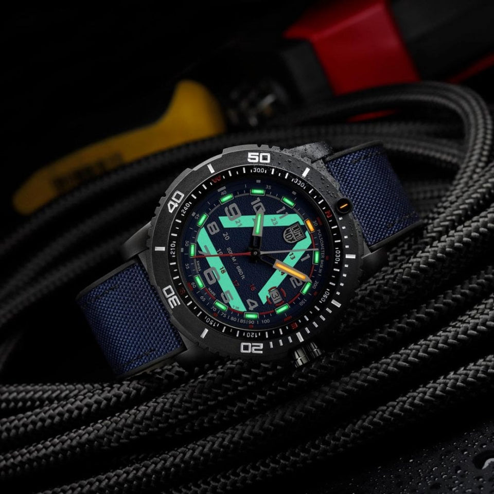 Luminox ICE-SAR 1080 Series Blue Dial Textile Finish Strap Watch