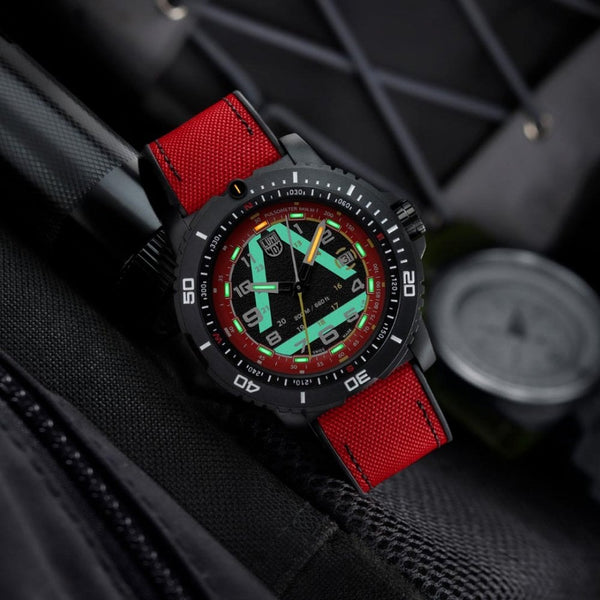 Luminox Limited Edition ICE-SAR 1080 Series Red Dial Textile Finish Strap Watch (XXX/874)