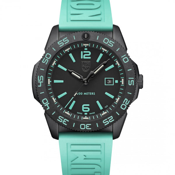 Luminox Limited Edition Pacific Diver Teal Rubber Strap Watch