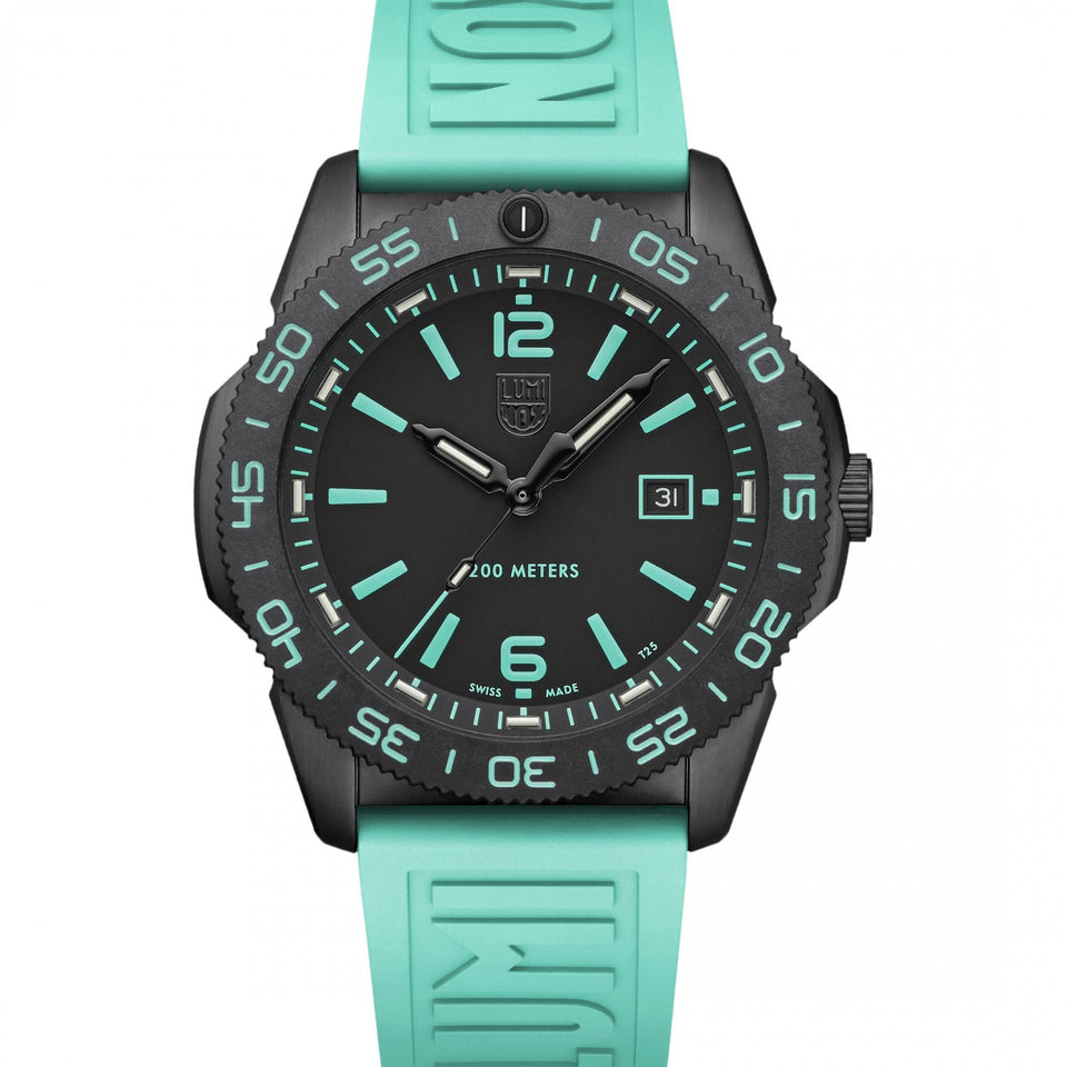 Luminox Limited Edition Pacific Diver Teal Rubber Strap Watch