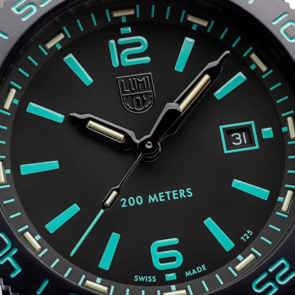 Luminox Limited Edition Pacific Diver Teal Rubber Strap Watch