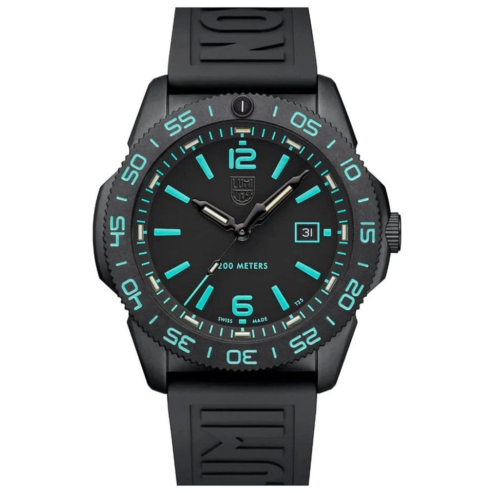 Luminox Limited Edition Pacific Diver Teal Rubber Strap Watch